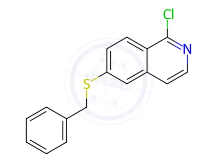 Chemical structure of Isoquinoline, 1-chloro-6-[(phenylmethyl)thio]-