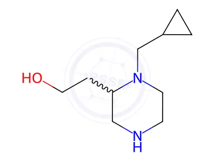 Chemical structure of 2-[1-(Cyclopropylmethyl)-2-piperazinyl]ethanol Dihydrochloride