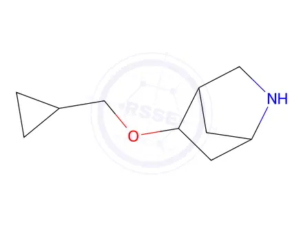 Chemical structure of 5-(Cyclopropylmethoxy)-2-Azabicyclo[2.2.1]Heptane