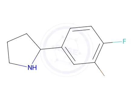 Chemical structure of 2-(3-Bromo-4-fluorophenyl)pyrrolidine