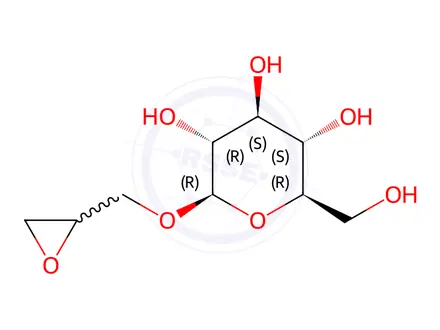 Chemical structure of 2',3'-epoxypropylglucopyranoside