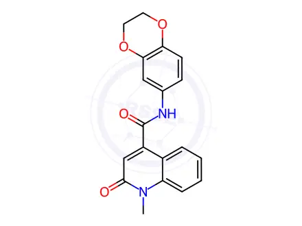 Chemical structure of N-​(2,​3-Dihydro-​1,​4-​benzodioxin-​6-​yl)​-​1,​2-​dihydro-​1-​methyl-​2-​oxo-4-​quinolinecarboxamide​
