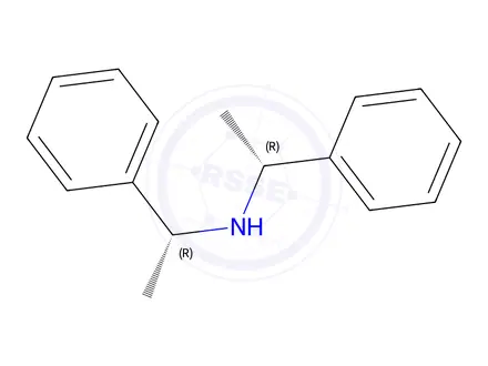 Chemical structure of (1R)-1-phenyl-N-[(1R)-1-phenylethyl]ethanamine