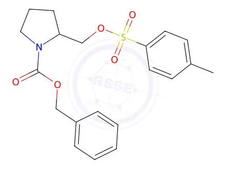 Chemical structure of Benzyl 2-((tosyloxy)methyl)pyrrolidine-1-carboxylate