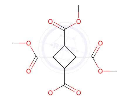 Chemical structure of 1,2,3,4-Cyclobutanetetracarboxylic Acid 1,2,3,4-Tetramethyl Ester