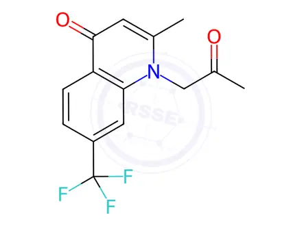 Chemical structure of 2-Methyl-1-(2-oxopropyl)-7-(trifluoromethyl)quinolin-4(1H)-one
