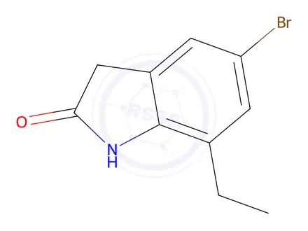 Chemical structure of 5-Bromo-7-ethylindolin-2-one