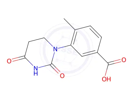 Chemical structure of 3-(2,4-dioxohexahydropyrimidin-1-yl)-4-methyl-benzoic acid
