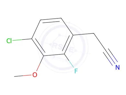 Chemical structure of 4-Chloro-2-fluoro-3-methoxyphenylacetonitrile