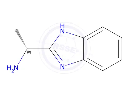 Chemical structure of 1H-Benzimidazole-2-methanamine, α-methyl-, hydrochloride (1:2), (αR)-