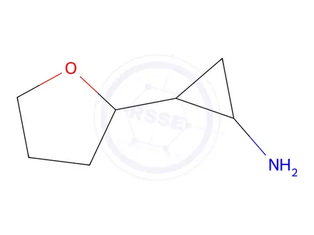 Chemical structure of 2-(Oxolan-2-yl)cyclopropan-1-amine