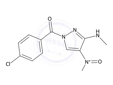 Chemical structure of 1-(4-Chlorobenzoyl)-N-methyl-4-nitro-1H-pyrazol-3-amine