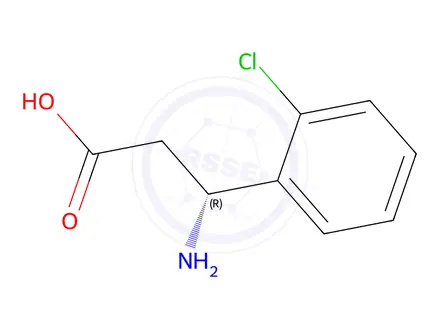 Chemical structure of (R)-3-Amino-3-(2-chlorophenyl)propanoic acid
