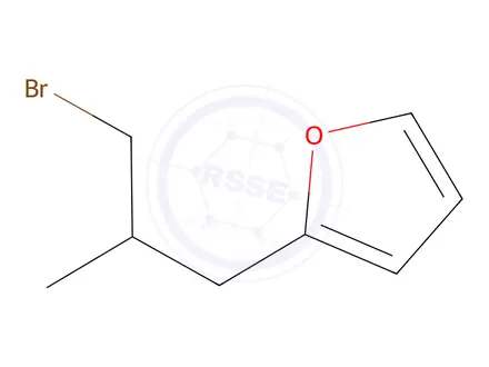 Chemical structure of 2-(3-Bromo-2-methylpropyl)furan