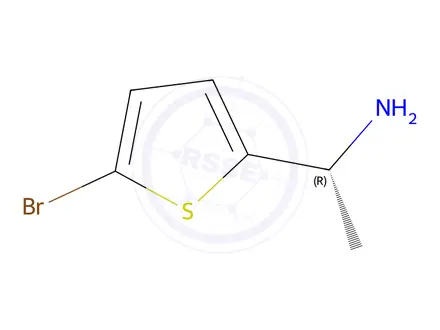 Chemical structure of (1R)-1-(5-bromo-2-thienyl)ethanamine