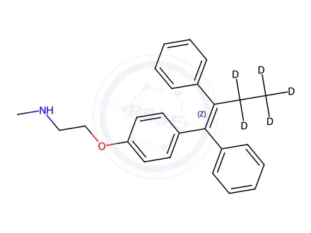 Chemical structure of N-Desmethyl Tamoxifen-d5