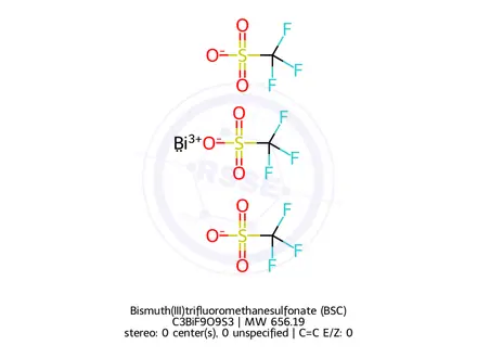 Chemical structure of Bismuth(III)trifluoromethanesulfonate (BSC)