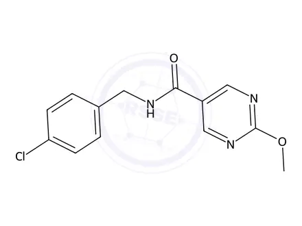 Chemical structure of N-(4-Chlorobenzyl)-2-methoxypyrimidine-5-carboxamide