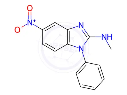 Chemical structure of N-Methyl-5-nitro-1-phenyl-1H-benzo[d]imidazol-2-amine