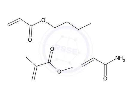 Chemical structure of Butyl acrylate, methyl methacrylate, acrylamide copolymer