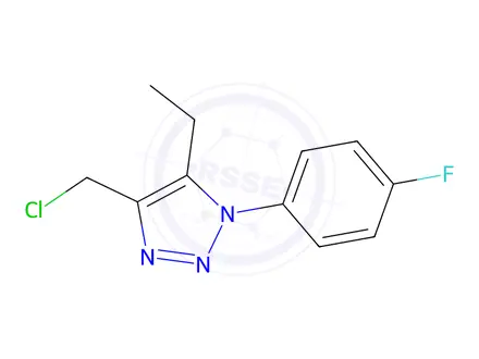 Chemical structure of 4-(Chloromethyl)-5-ethyl-1-(4-fluorophenyl)-1H-1,2,3-triazole