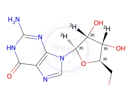 Chemical structure of Guanosine-d3