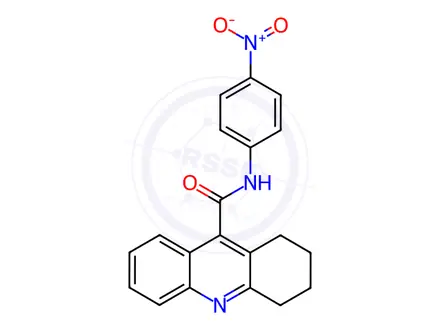 Chemical structure of N-(4-Nitrophenyl)-1,2,3,4-tetrahydroacridine-9-carboxamide