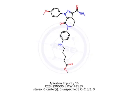 Chemical structure of Apixaban Impurity J