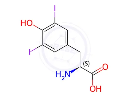 Chemical structure of 3,5-Diiodo-L-tyrosine