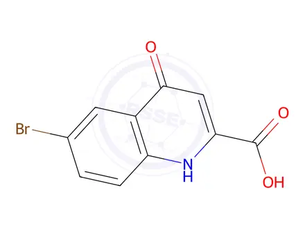 Chemical structure of 6-Bromo-4-oxo-1,4-dihydroquinoline-2-carboxylic Acid