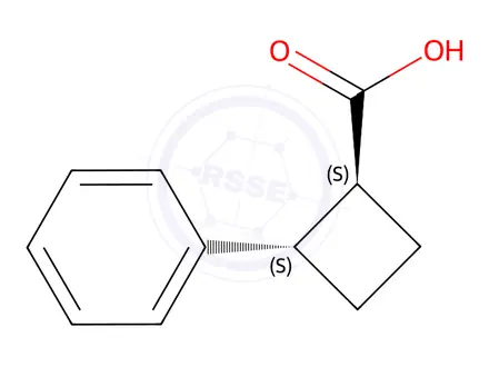 Chemical structure of (1S,2S)-2-phenylcyclobutanecarboxylic acid
