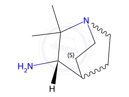 Chemical structure of (3S)-2,2-dimethyl-1-azabicyclo[2.2.2]octan-3-amine