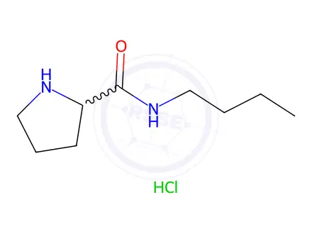 Chemical structure of N-Butyl-2-pyrrolidinecarboxamide hydrochloride