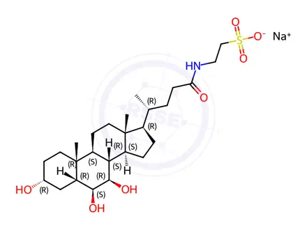 Chemical structure of Tauro-β-muricholic acid sodium salt