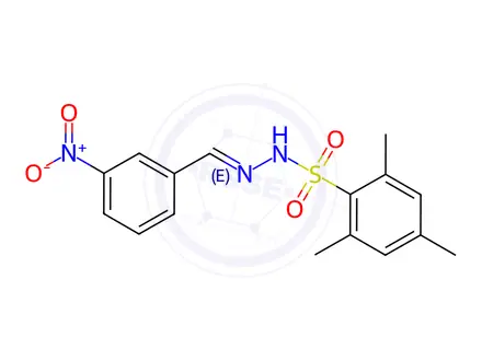 Chemical structure of Benzenesulfonic acid, 2,4,6-trimethyl-, (2E)-2-[(3-nitrophenyl)methylene]hydrazide