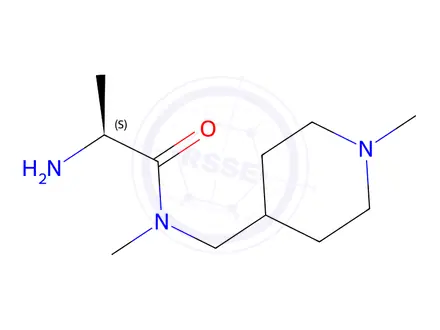 Chemical structure of (S)-2-Amino-N-methyl-N-((1-methylpiperidin-4-yl)methyl)propanamide