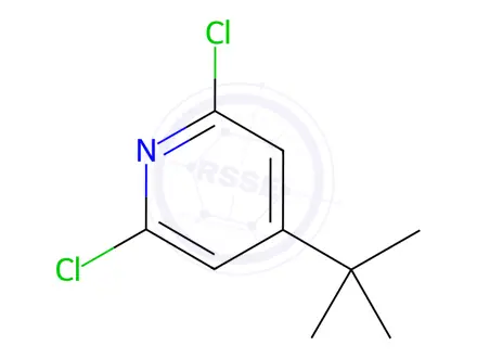 Chemical structure of Pyridine, 2,6-dichloro-4-(1,1-dimethylethyl)-