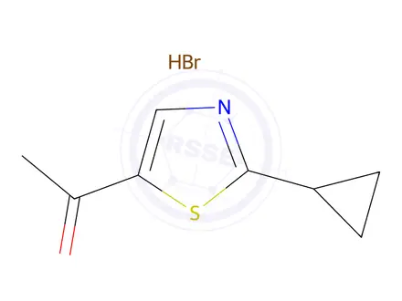 Chemical structure of 1-(2-Cyclopropyl-1,3-thiazol-5-yl)ethan-1-one hydrobromide