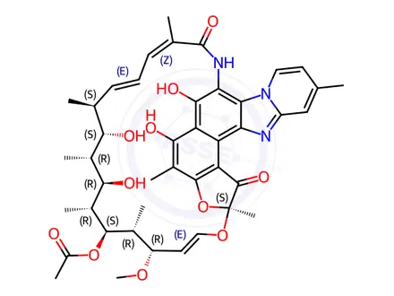 Chemical structure of Rifaximin