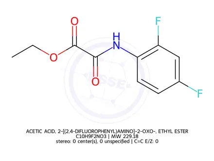 Chemical structure of ACETIC ACID, 2-[(2,4-DIFLUOROPHENYL)AMINO]-2-OXO-, ETHYL ESTER