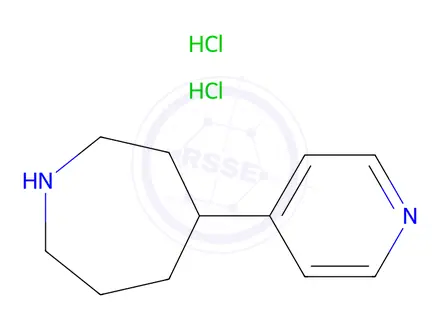 Chemical structure of 4-(pyridin-4-yl)azepane dihydrochloride