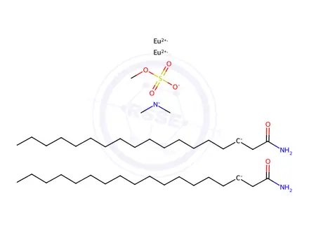 Chemical structure of dimethylbis(3-stearamidepropyl)ammonium methyl sulphate