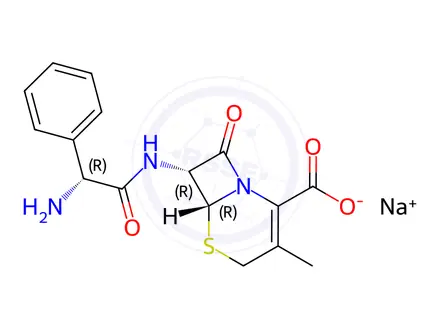 Chemical structure of Cephalexin Sodium Salt