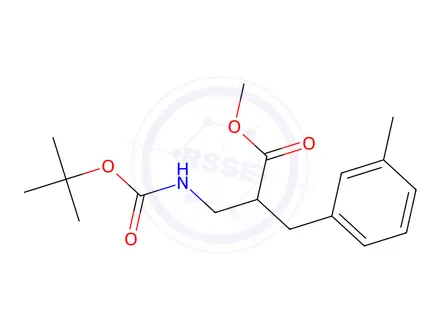 Chemical structure of Methyl 3-((tert-butoxycarbonyl)amino)-2-(3-methylbenzyl)propanoate