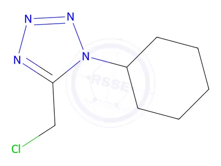 Chemical structure of 5-(chloromethyl)-1-cyclohexyl-1h-tetrazole