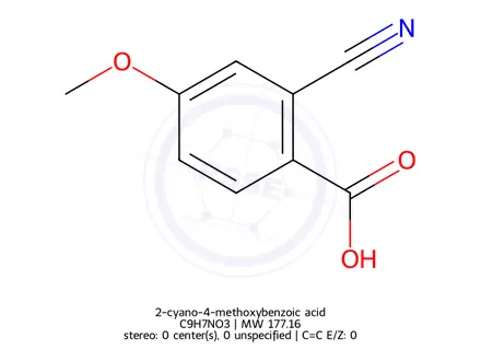 Chemical structure of 2-cyano-4-methoxybenzoic acid