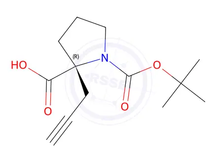 Chemical structure of Boc-α-(2-propynyl)-L-proline