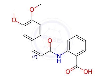 Chemical structure of cis-Tranilast