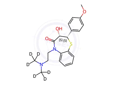 Chemical structure of Desacetyl Diltiazem-d6