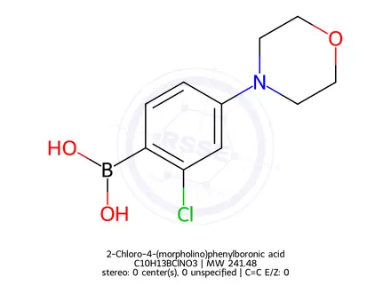 Chemical structure of 2-Chloro-4-(morpholino)phenylboronic acid